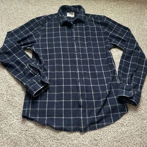 Sperry Men's Navy Plaid Button Down | Medium
